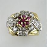 A "Fully Restored" Handmade/Bespoke Diamond and Ruby Ring