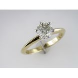 A Brilliant Round Solitaire 1.12 Carat Ring