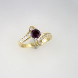 A Diamond and Rhodolite Crossover Ring