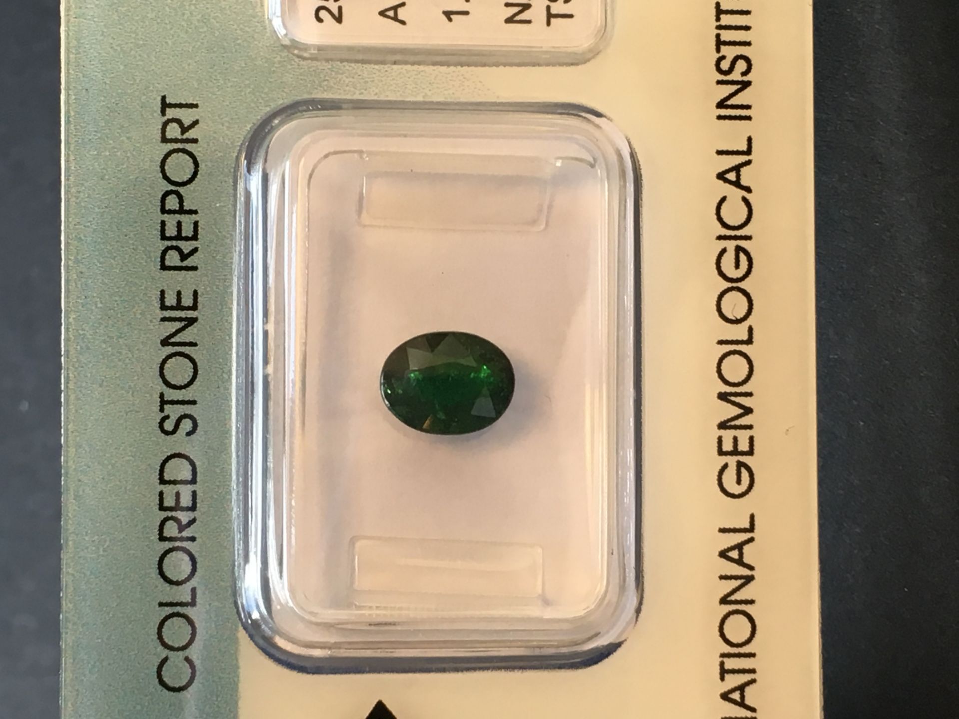 1.08ct Natural Tsavorite (Green Garnet) with IGI Certificate - Image 2 of 4