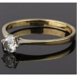 9CT GOLD CUBIC ZIRCONIA SOLITAIRE RING