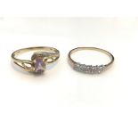 Two 9ct gold dress rings