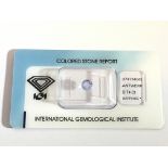 0.74ct Natural Sapphire with IGI Certificate