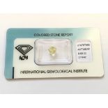 0.93ct Natural Citrine with IGI Certificate