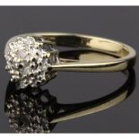 9CT GOLD DIAMOND CLUSTER RING