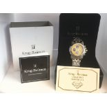 KRUG-BAUMEN GENTS WATCH IN ASSOCIATED CASE WITH MANNUAL. MODEL NO' 241269DM/YR1610