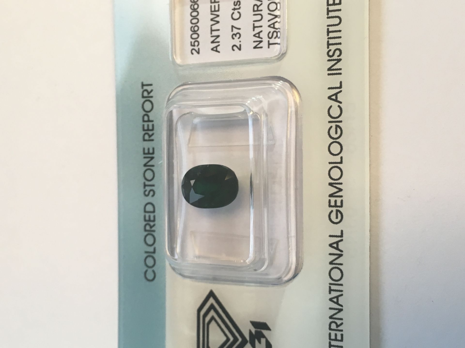 2.37ct Natural Green Garnet (Tsavorite) with IGI Certificate - Image 3 of 4