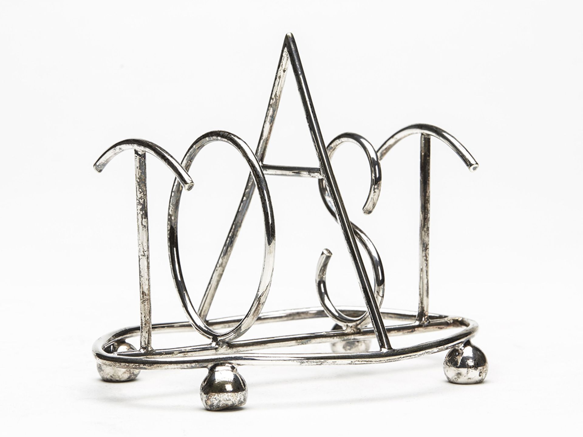 Rare Edwardian Silver Plated Novelty Toast Rack C.1906