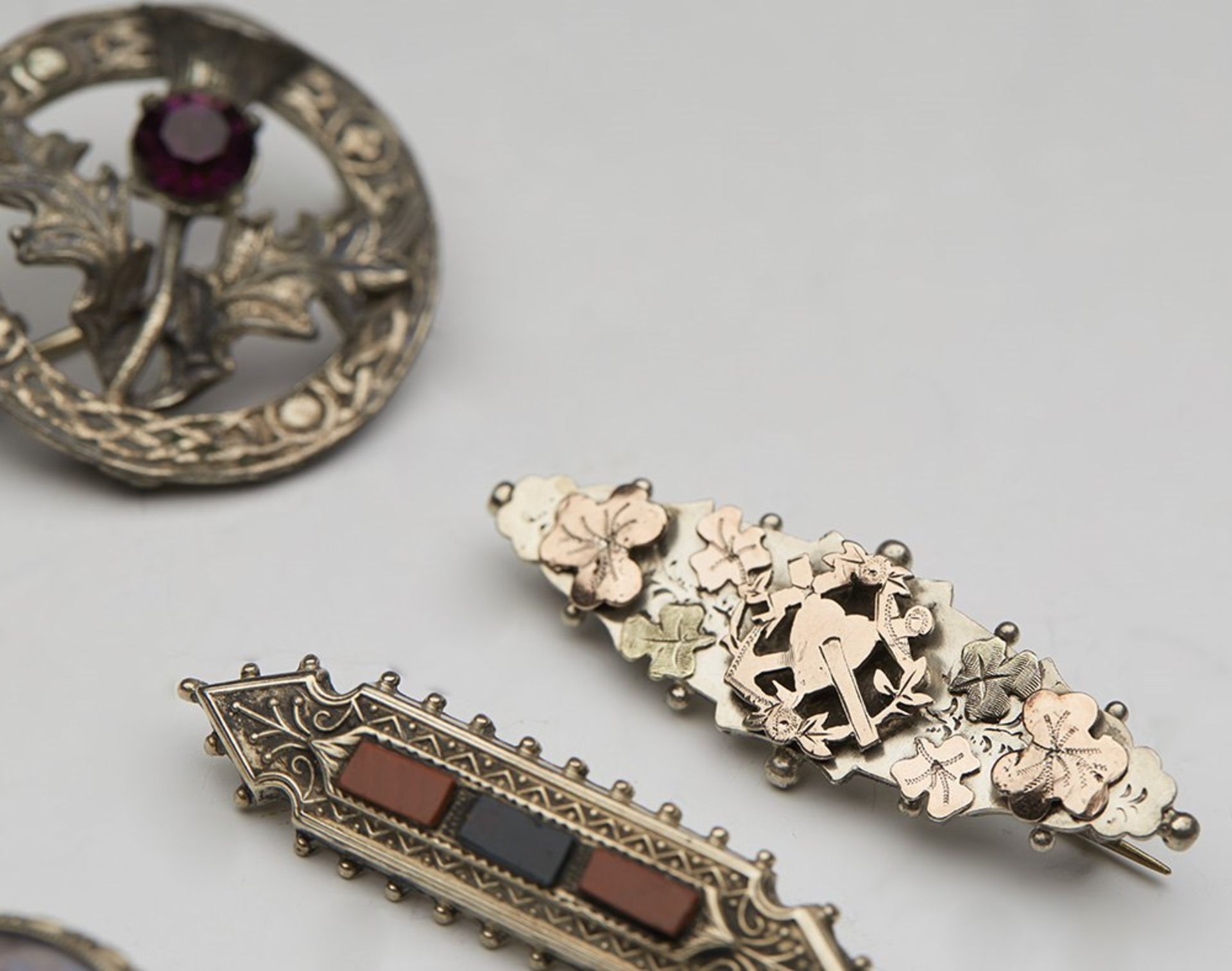 Seven Antique/Vintage Silver/Gold Brooches 19/20Th C. - Image 9 of 12