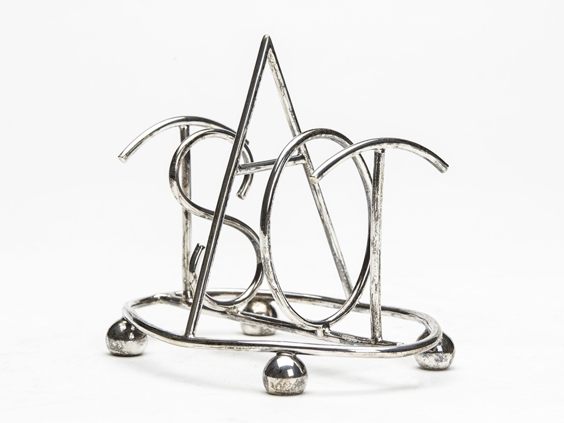 Rare Edwardian Silver Plated Novelty Toast Rack C.1906 - Image 4 of 7