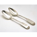 Antique Pair Russian Andrei Kovalsky Silver Spoons 1847