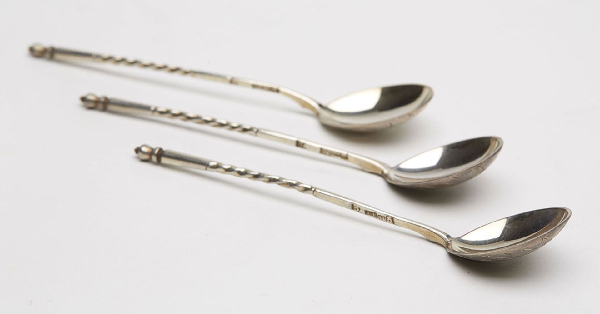 Antique Russian Silver Spoons By A Romanov Moscow 1890