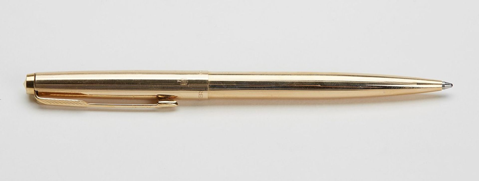 Vintage Parker 65 12K Rolled Gold Fountain Pen & Ball Pen C.1990 - Image 3 of 9