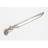 Vintage Continental Novelty Silver Letter Opener 20Th C.