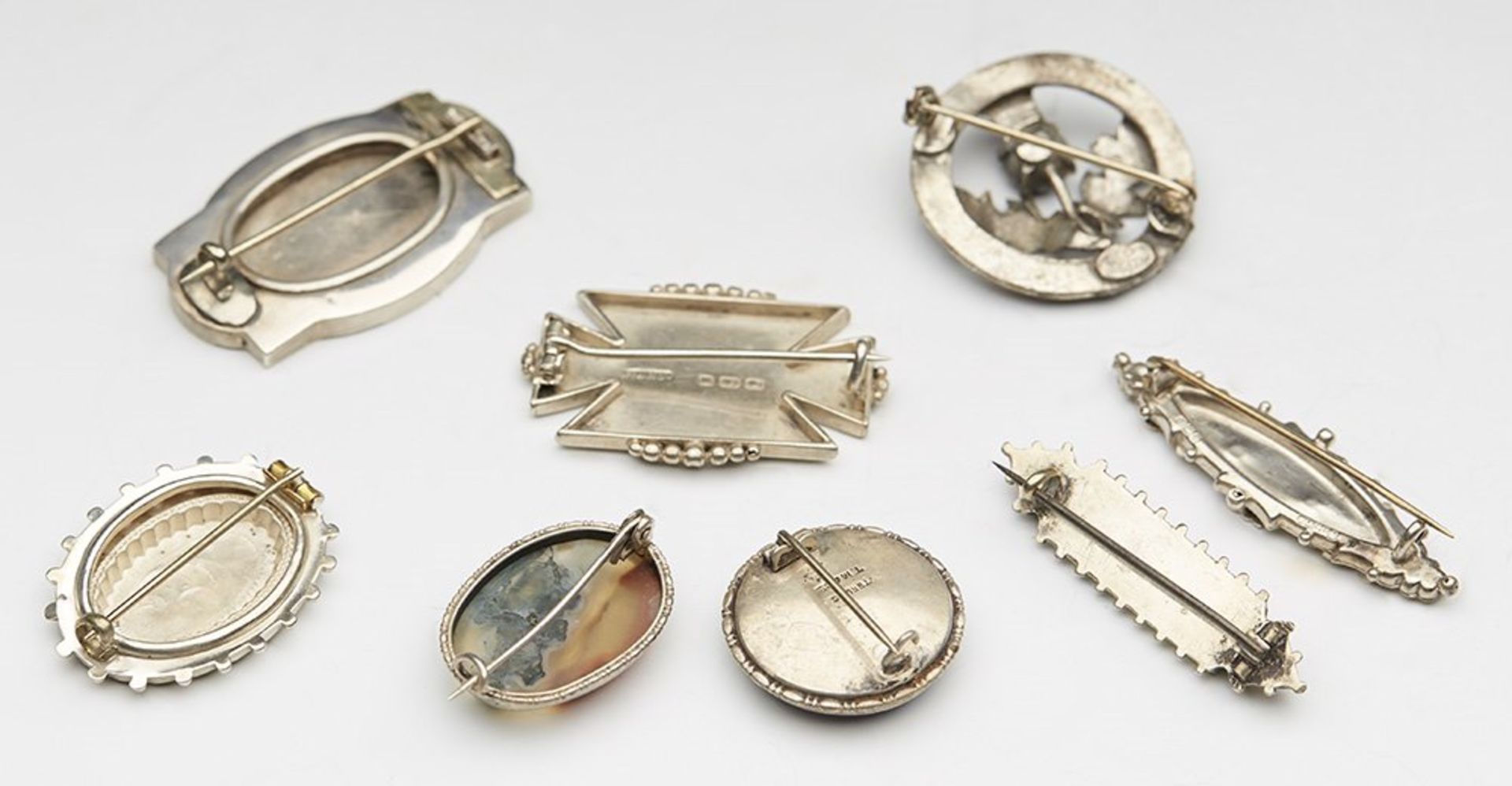 Seven Antique/Vintage Silver/Gold Brooches 19/20Th C. - Image 11 of 12