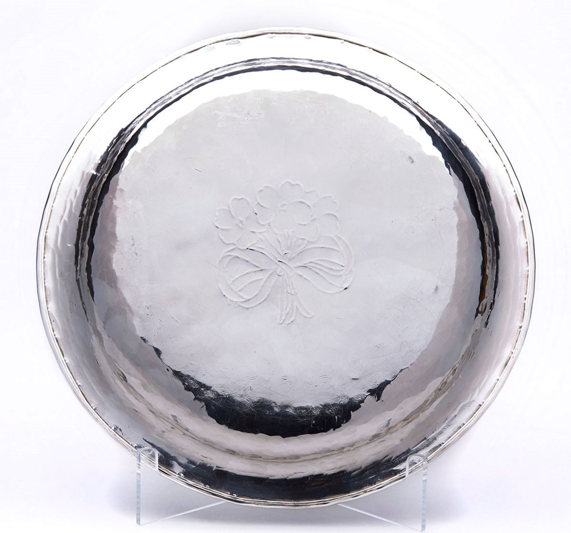 Quality Hugh Wallis Silver Plated Floral Salver - Image 4 of 5