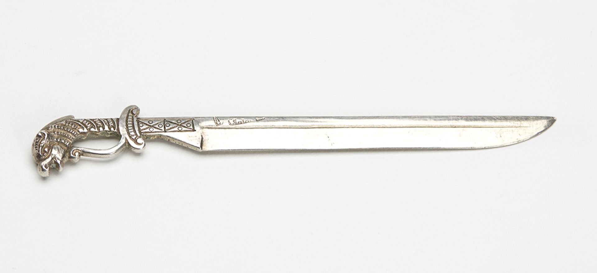 Vintage Continental Novelty Silver Letter Opener 20Th C. - Image 2 of 7