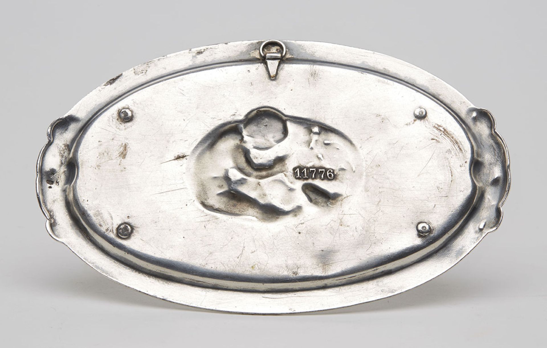 Art Nouveau Wmf Boy & Frog Silver Plated Plaque C.1905 - Image 5 of 7