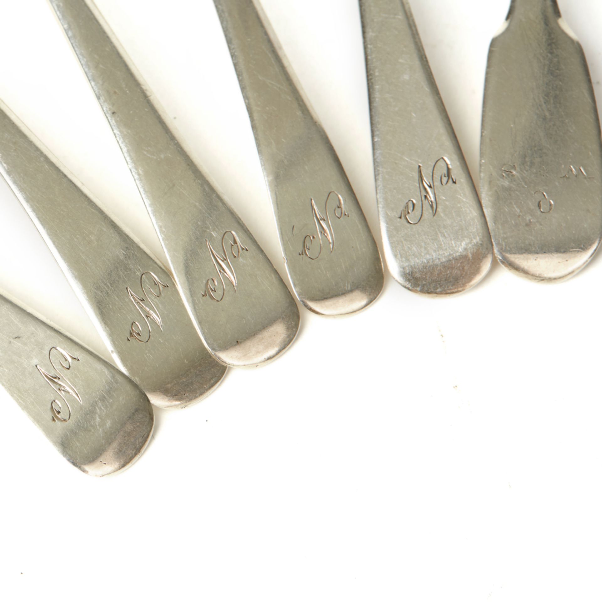 Six Antique Georgian Silver Teaspoons London 1817/27 - Image 3 of 5