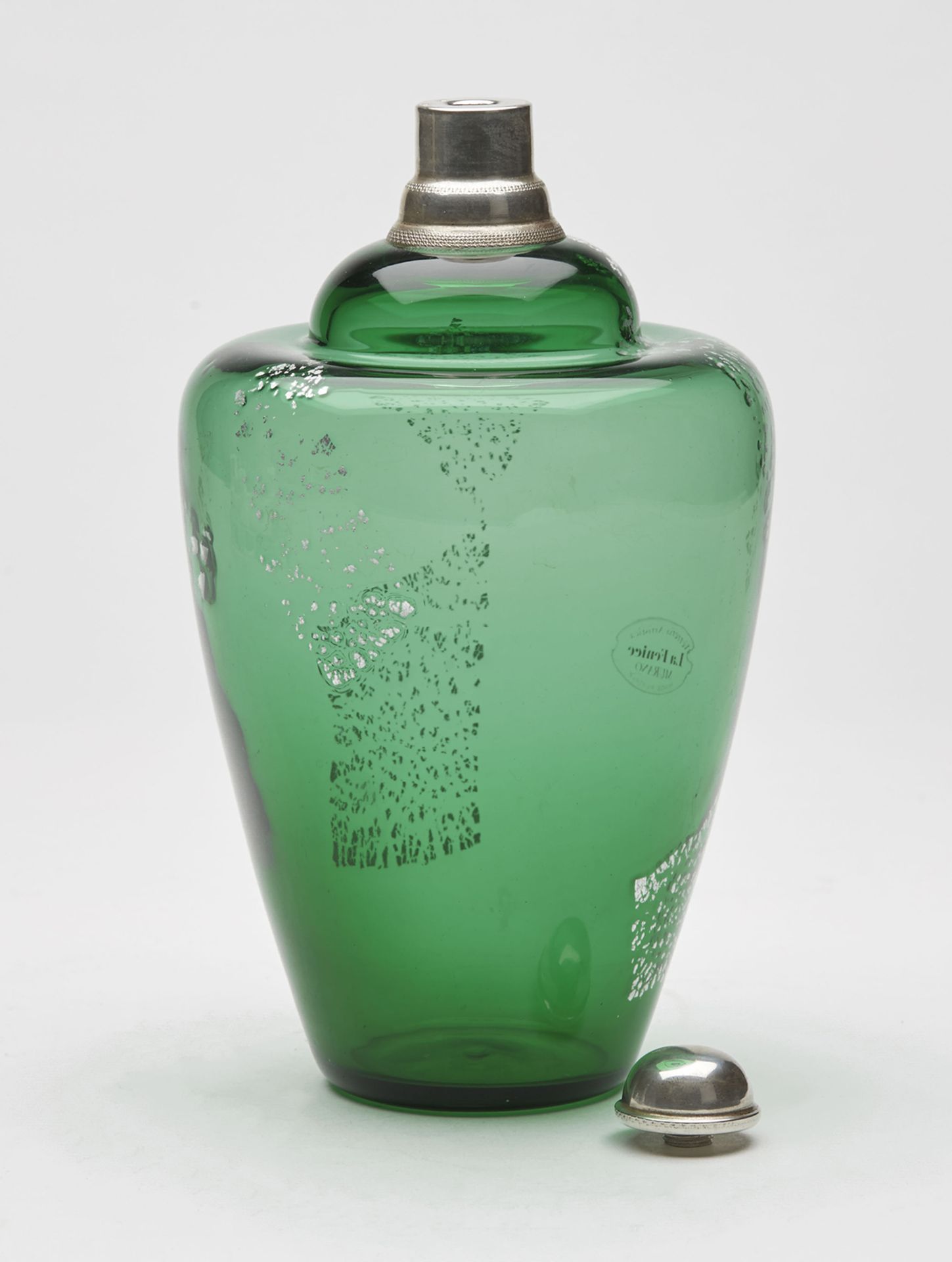 Murano La Fenice Silver Mounted Cologne Bottle 20Th C. - Image 3 of 10