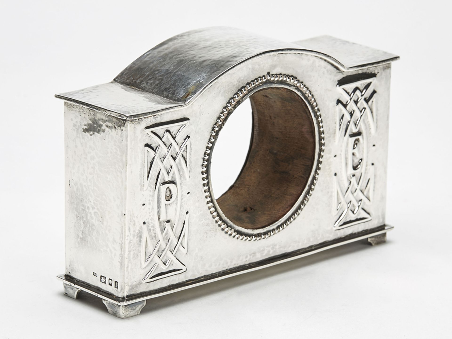 Arts & Crafts Silver Clock Case London 1926 - Image 2 of 8