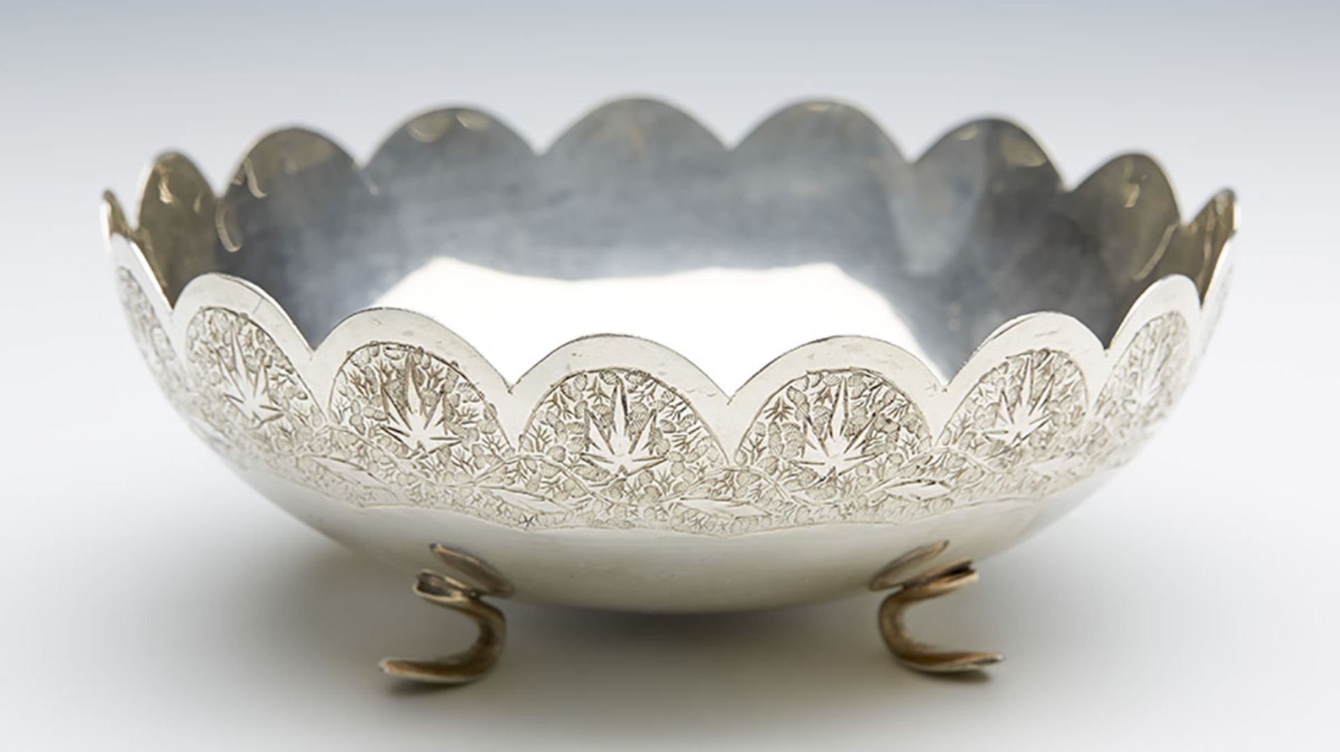 Antique North Indian Silver Footed Bowl C.1900