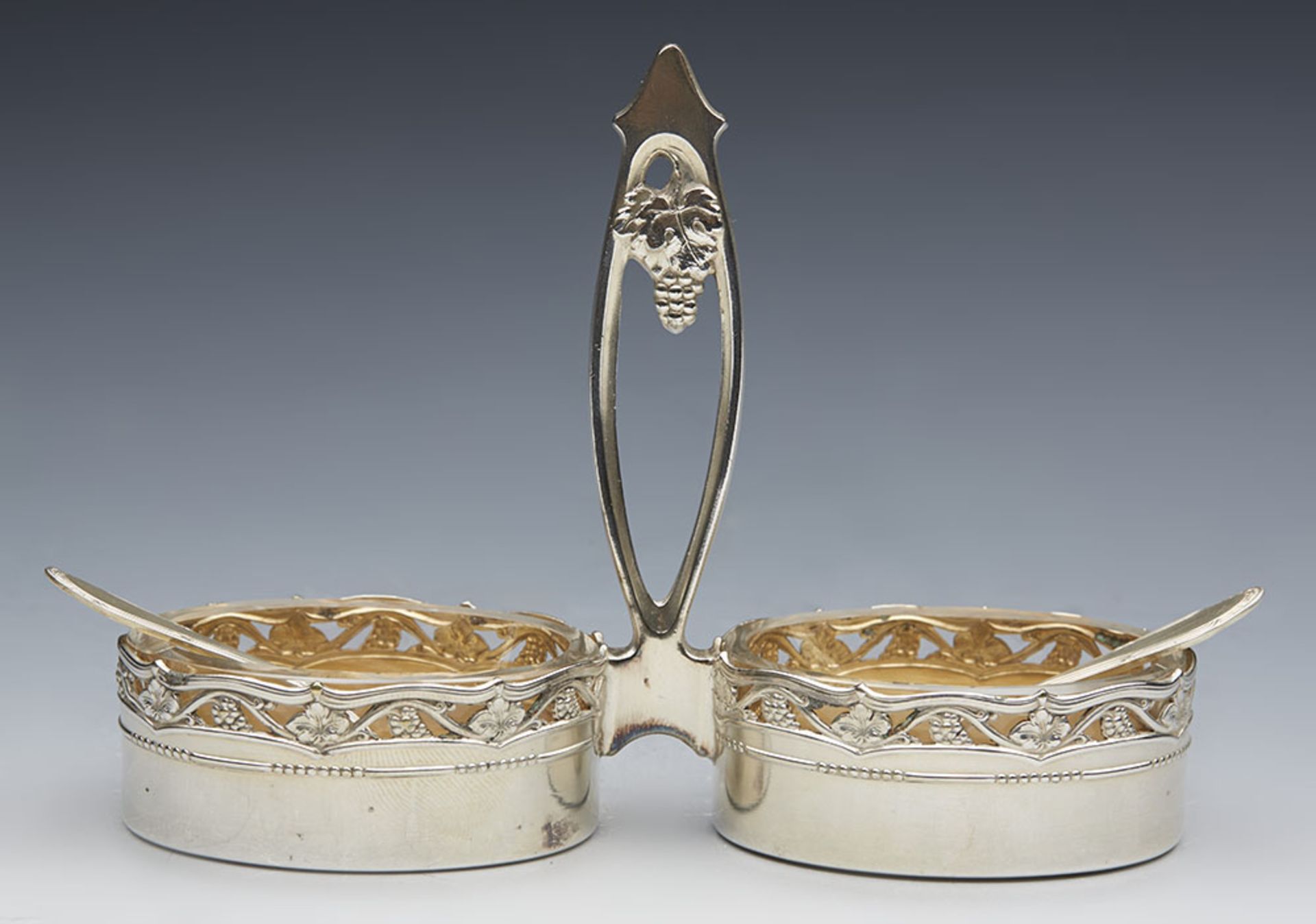 Secessionist German Wmf Twin Handled Silver Plated Salt C.1905 - Image 3 of 11