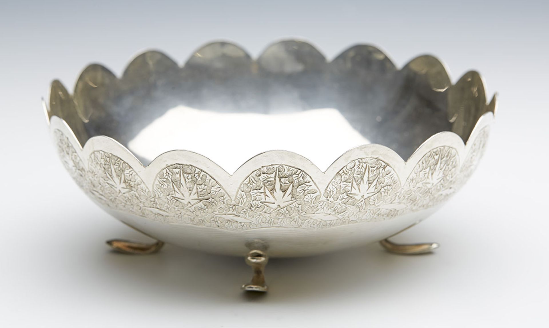 Antique North Indian Silver Footed Bowl C.1900 - Image 7 of 7