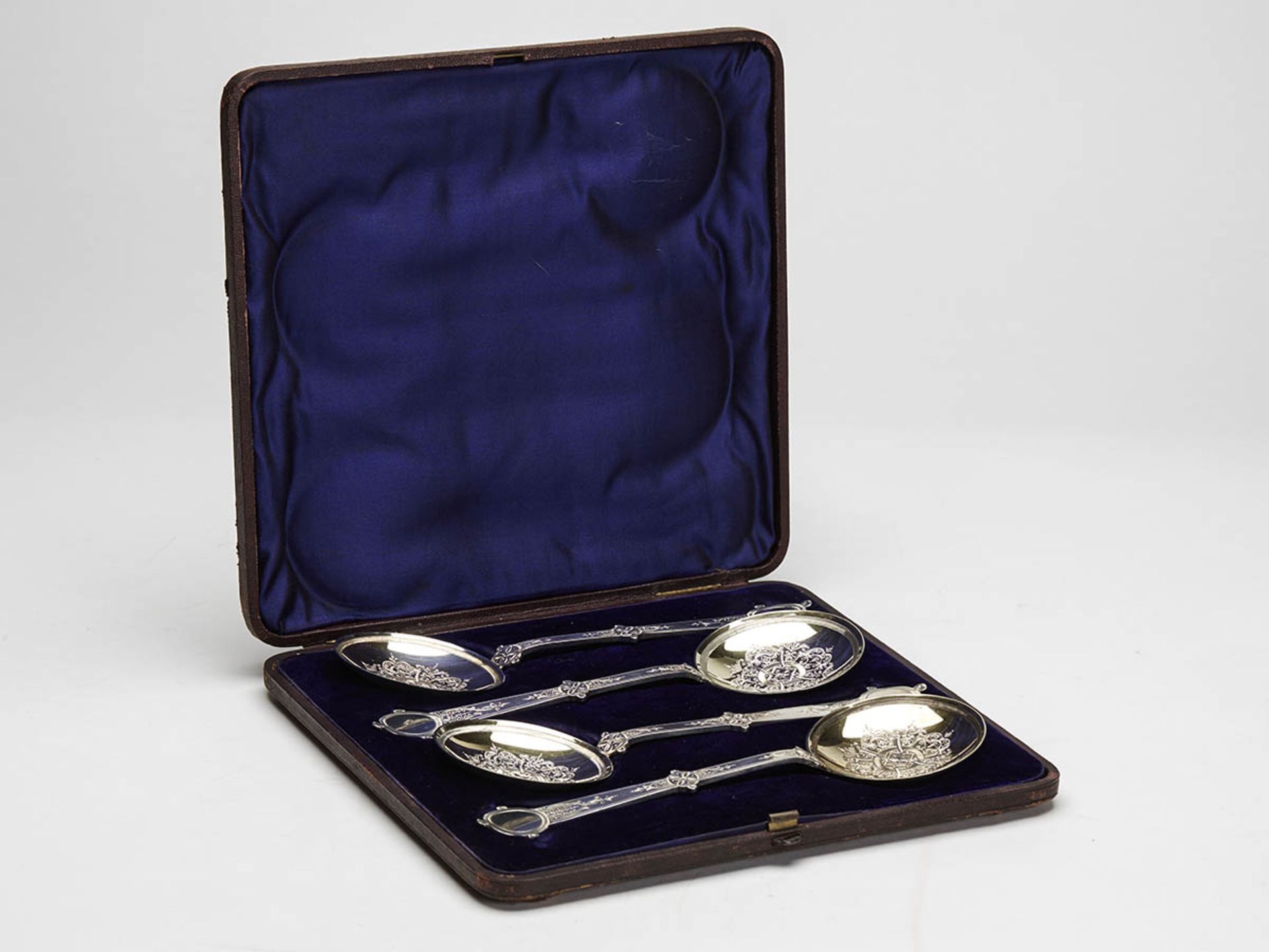 Set Antique Silver Anointing Spoons By Martin & Hall 1876 - Image 13 of 17