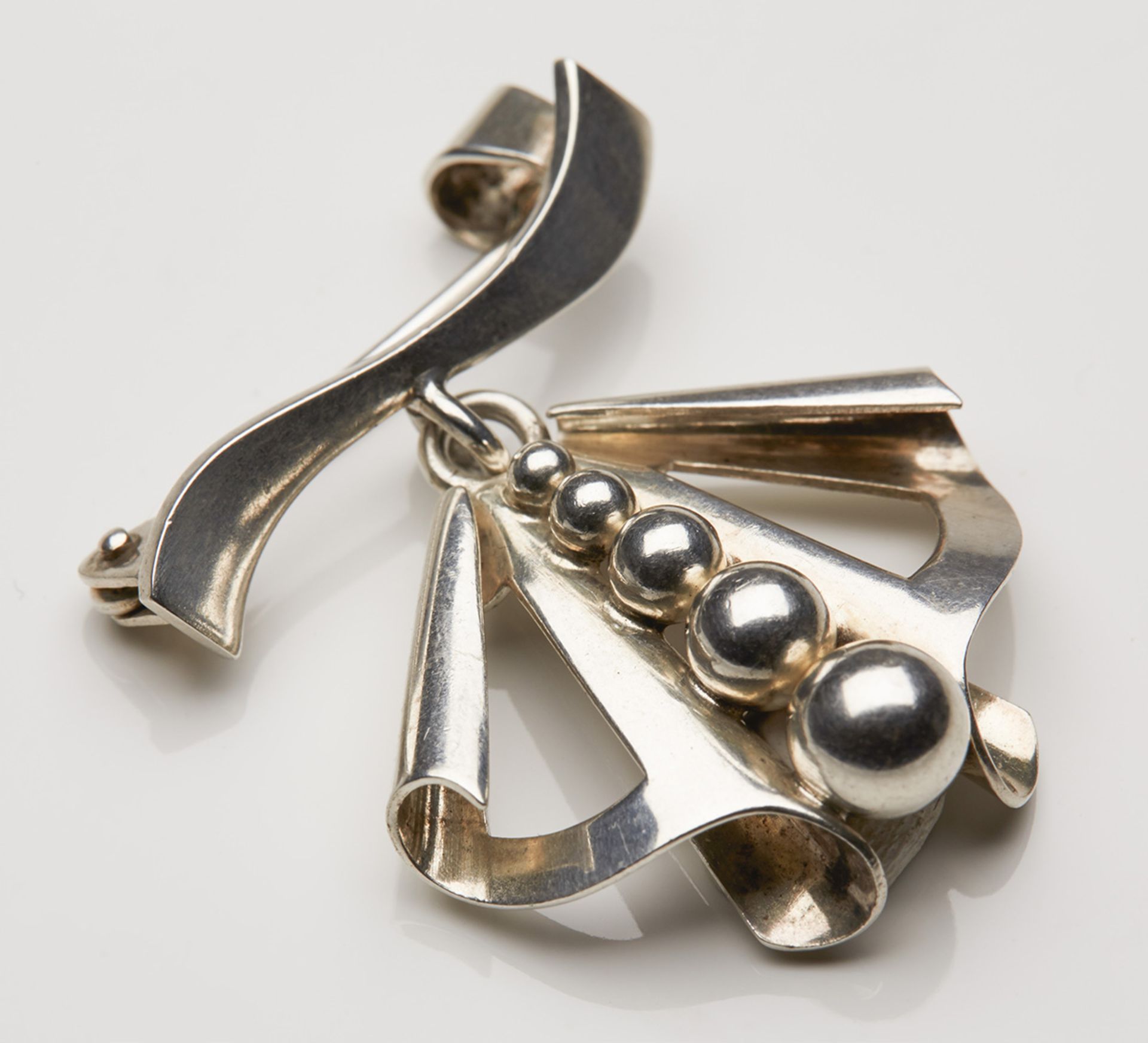 Fine Stylish Vintage Danish Silver Brooch By John Lauritzen C.1955 - Image 2 of 4