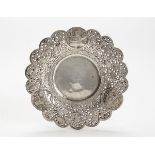 Antique Indian/Asian Silver Reticulated Dish Or Stand 19C.