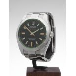 Rolex Milgauss Green Glass 40mm Stainless Steel 116400GV