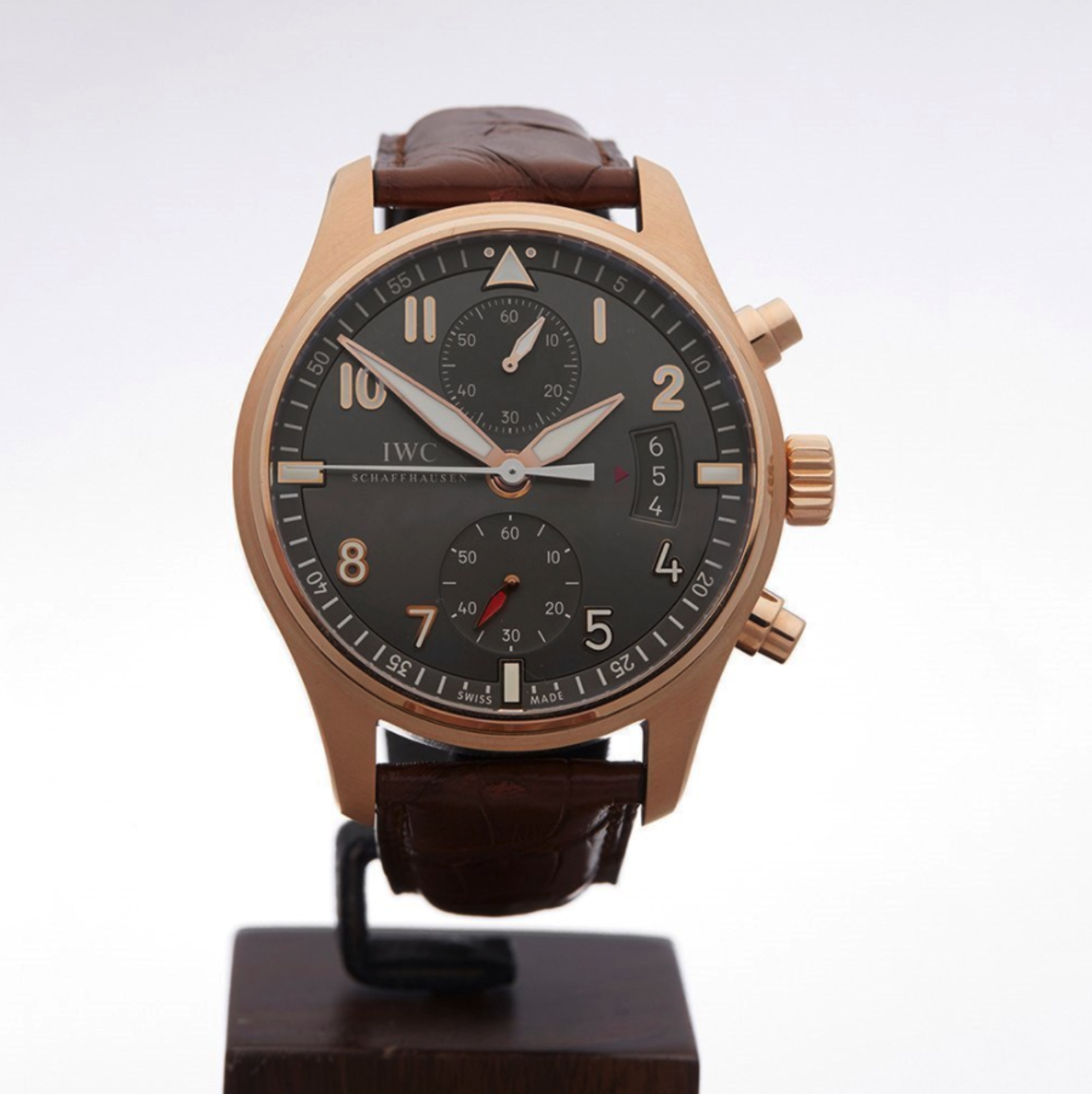IWC Pilot's Chronograph Spitfire 43mm 18k Rose Gold IW387803 - Image 2 of 9