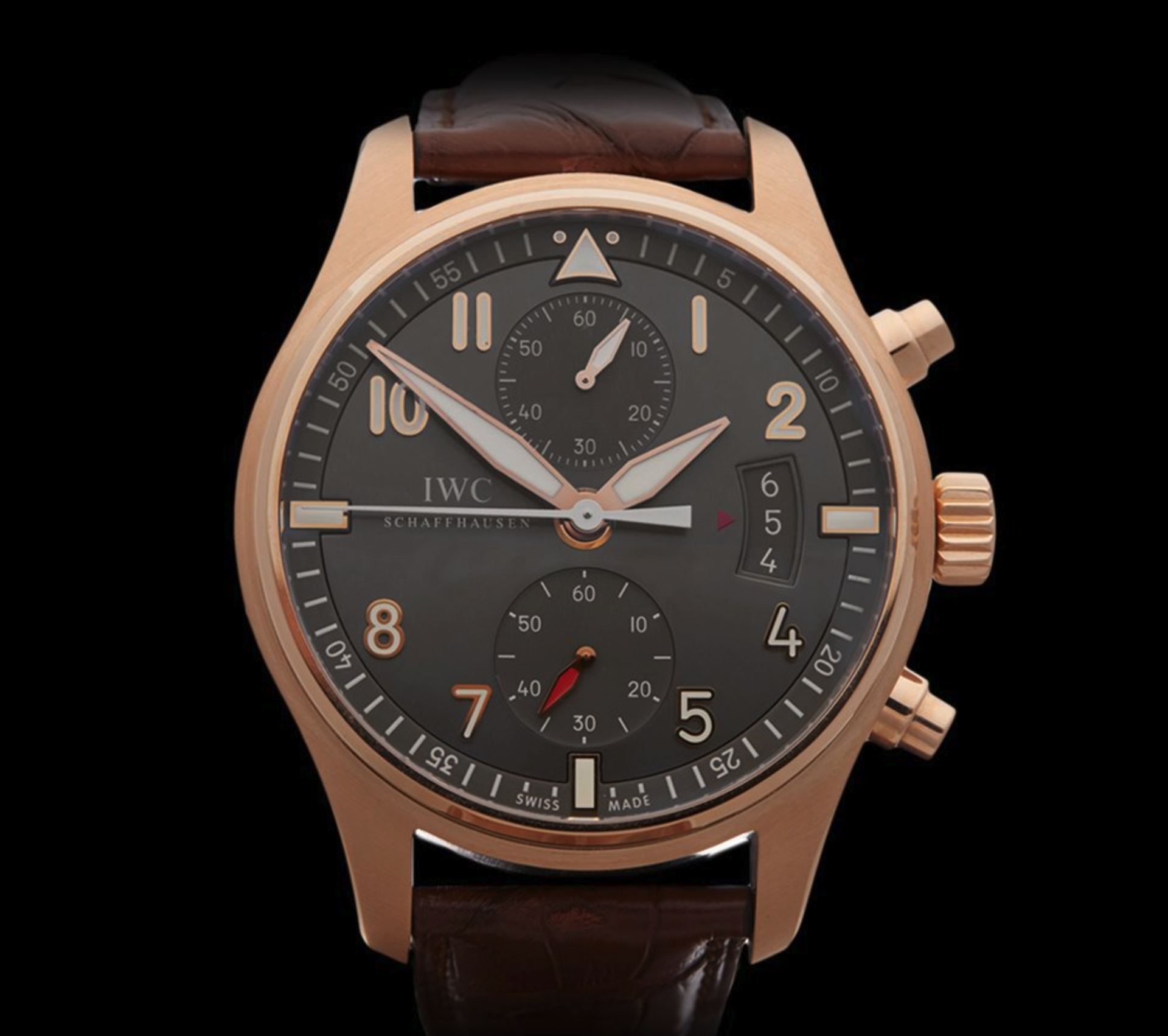 IWC Pilot's Chronograph Spitfire 43mm 18k Rose Gold IW387803 - Image 9 of 9