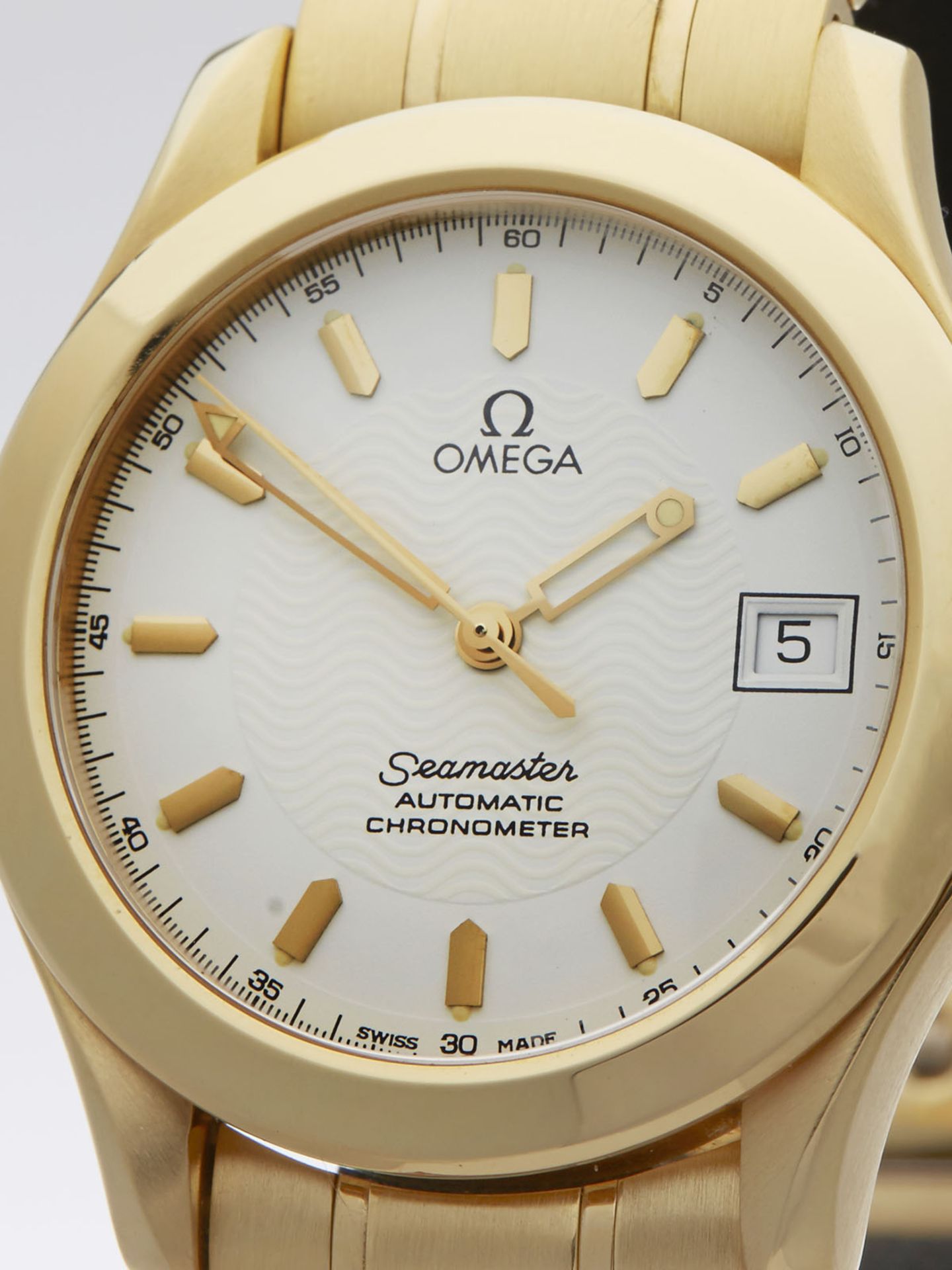 Omega Seamaster Chronometer 36mm 18k Yellow Gold 2101.21.00 - Image 3 of 9