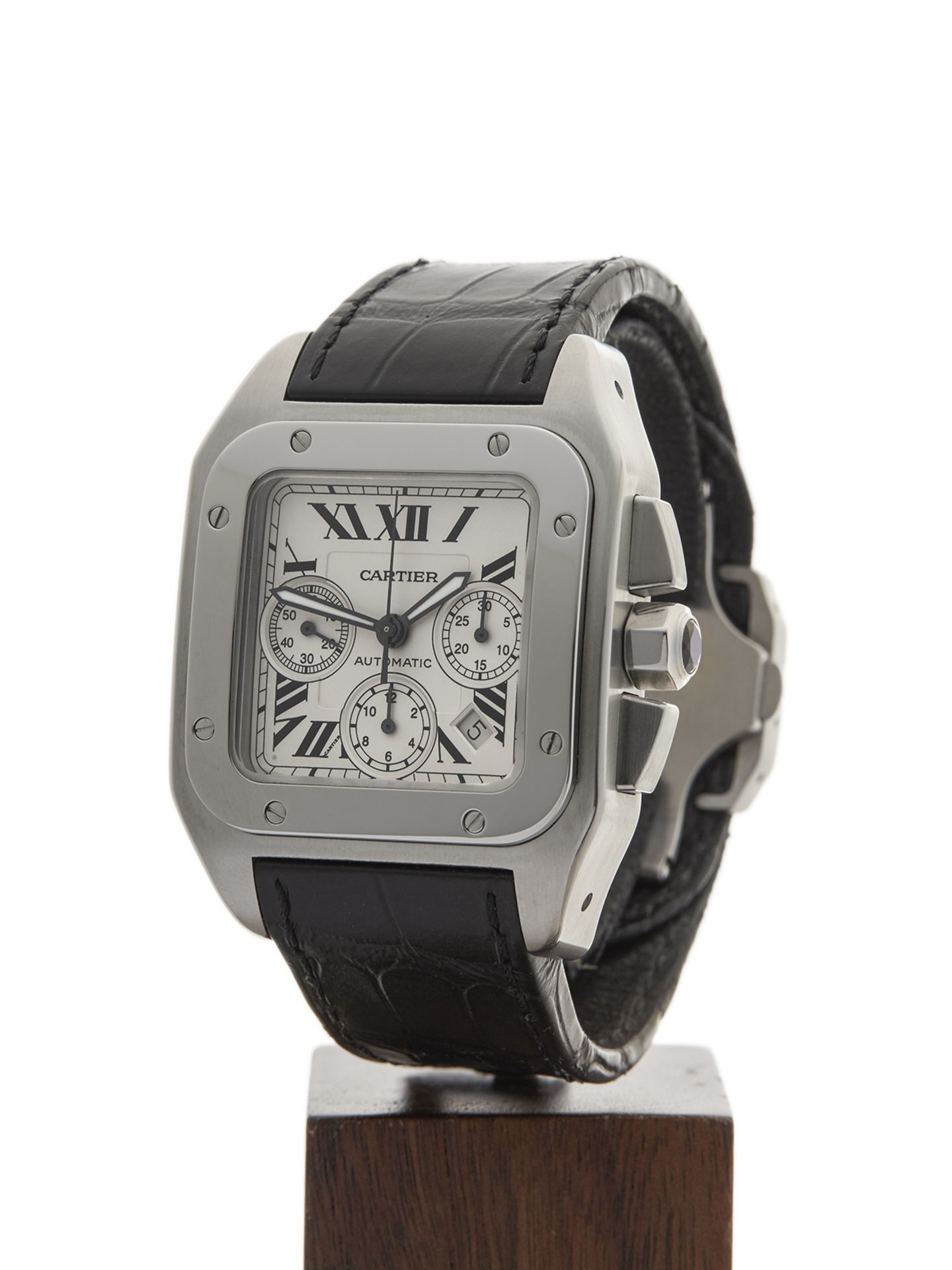 Cartier Santos 100 XL Chronograph 41mm Stainless Steel 2740 or W20090X8