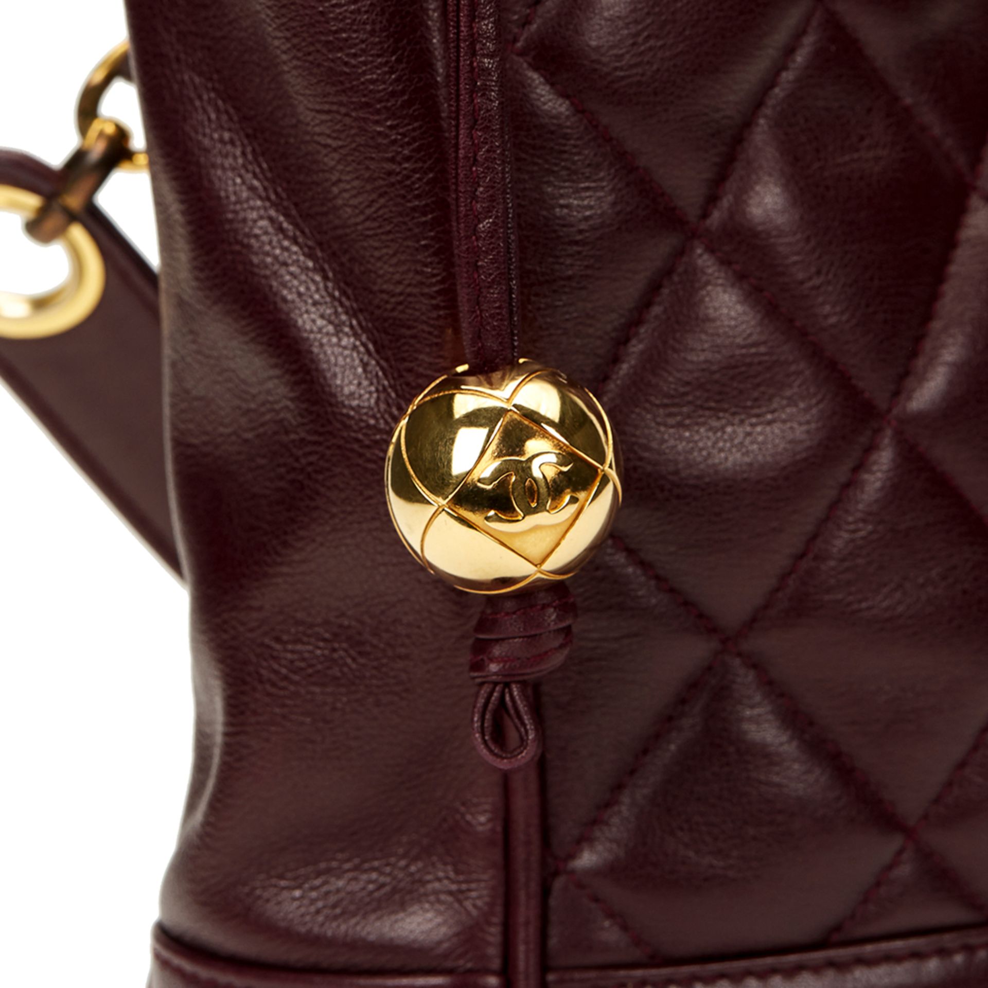Chanel Plum Quilted Lambskin Vintage Timeless Shoulder Bag - Image 9 of 19