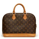 Louis Vuitton Brown Coated Monogram Canvas Alma PM