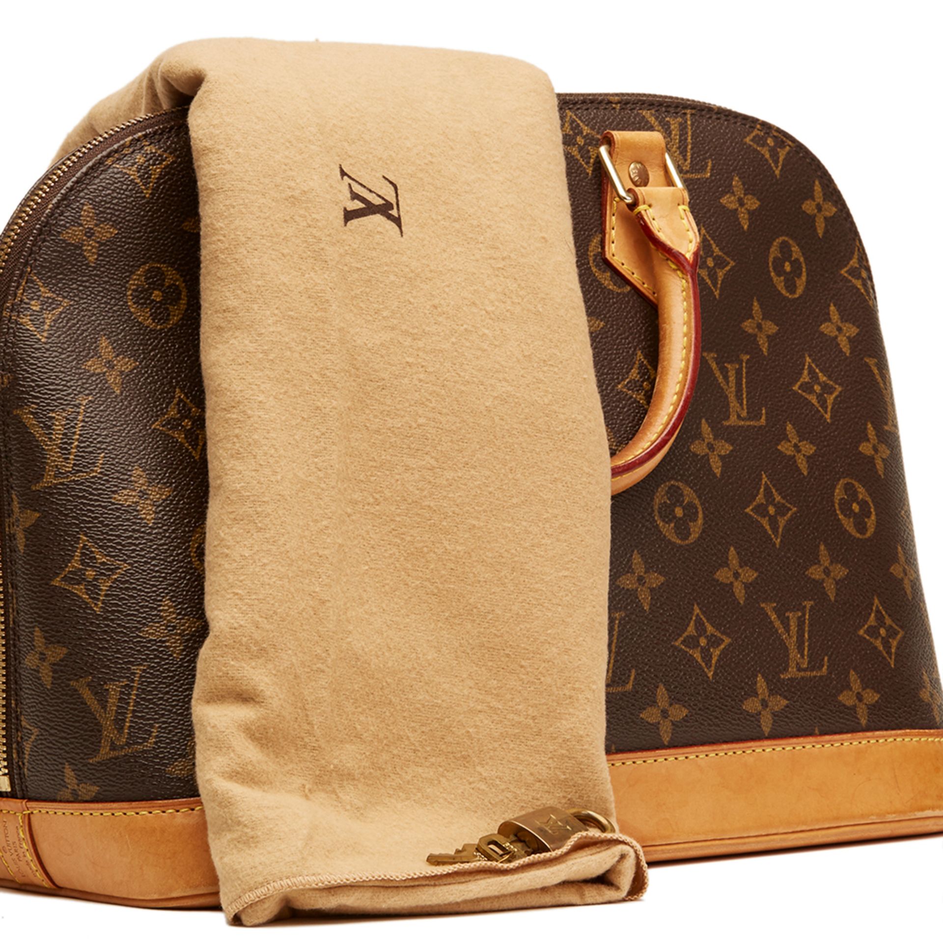 Louis Vuitton Brown Coated Monogram Canvas Alma PM - Image 10 of 10