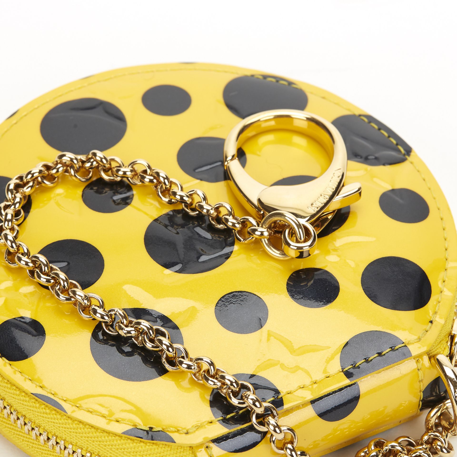 Louis Vuitton Vernis Leather Dots Infinity Juane Yayoi Kusama Round Coin Purse - Image 5 of 8