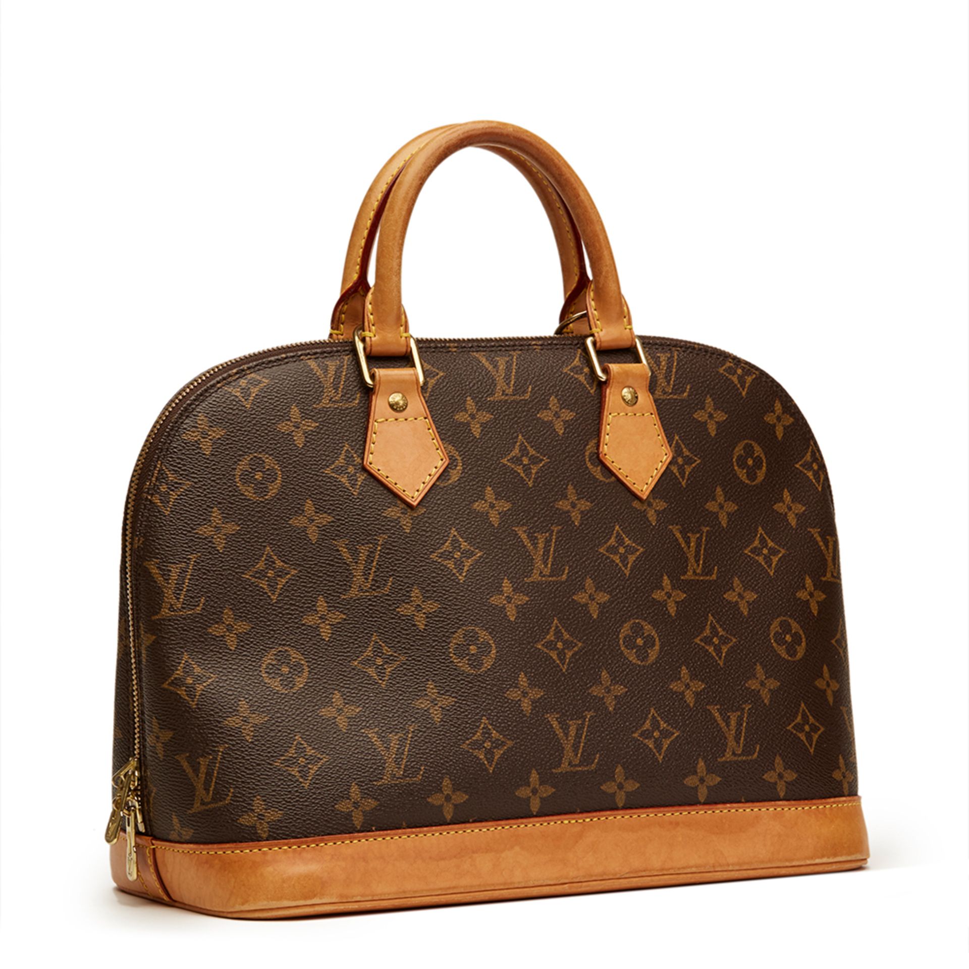 Louis Vuitton Brown Coated Monogram Canvas Alma PM - Image 4 of 10