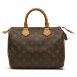 Louis Vuitton Brown Coated Monogram Canvas Speedy 25