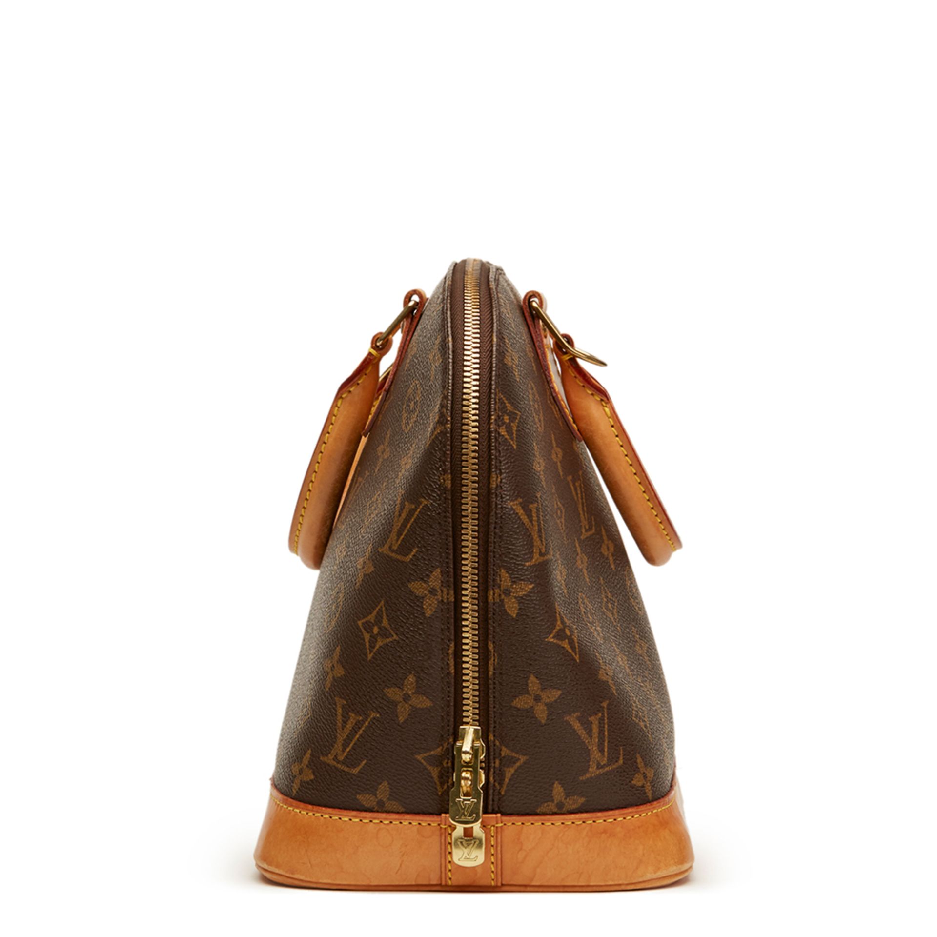 Louis Vuitton Brown Coated Monogram Canvas Alma PM - Image 2 of 10