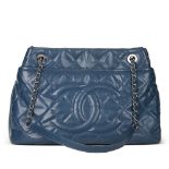 Chanel Turquoise Quilted Caviar Leather Timeless Shoulder Bag