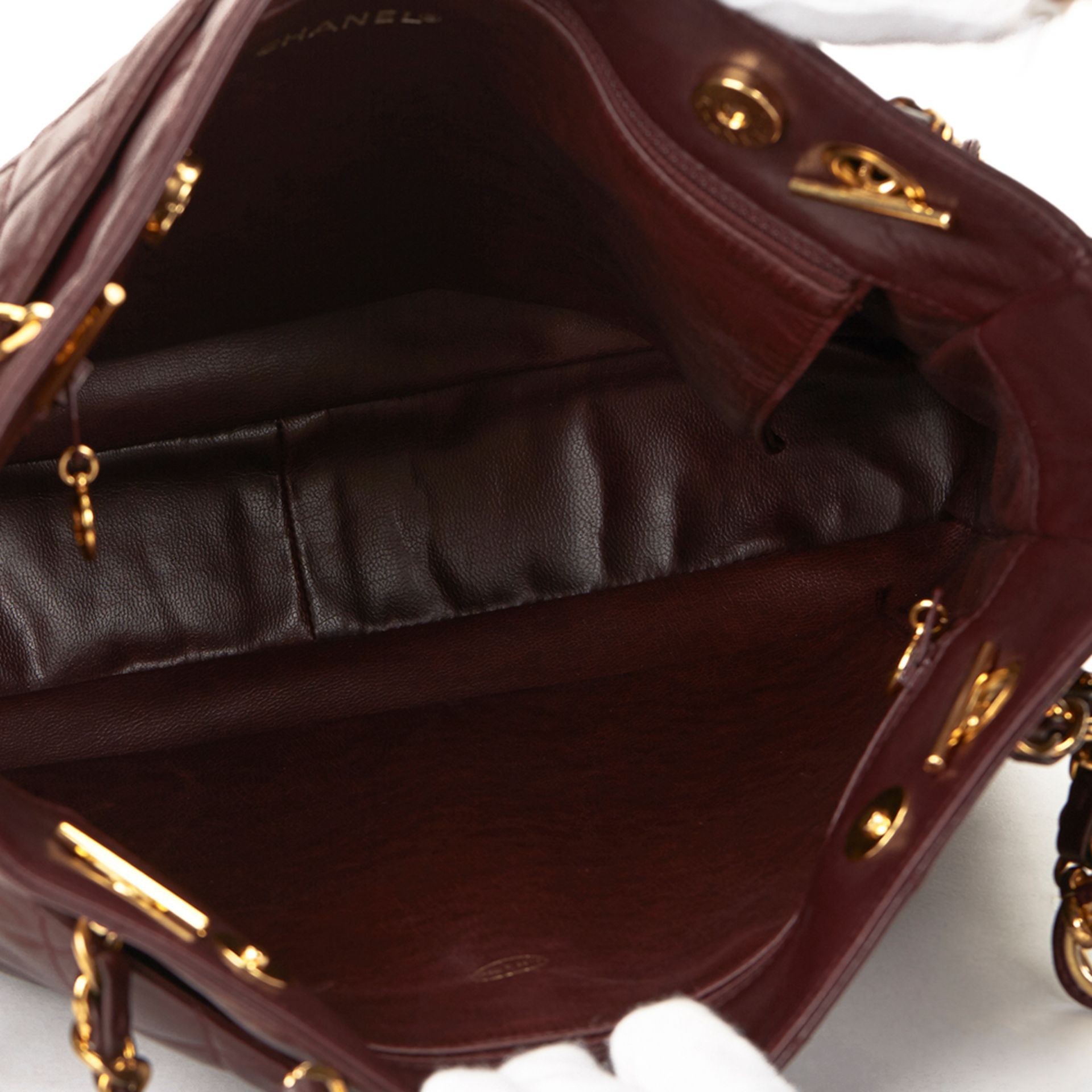 Chanel Plum Quilted Lambskin Vintage Timeless Shoulder Bag - Image 11 of 19