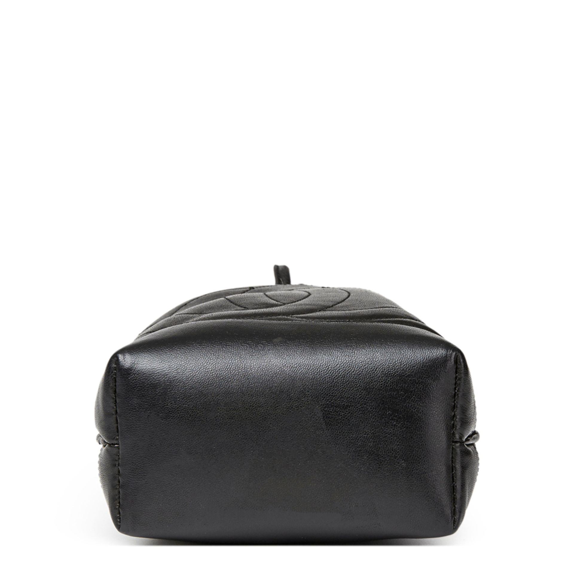 Chanel Black Lambskin Vintage Mini Bucket Bag - Image 5 of 11