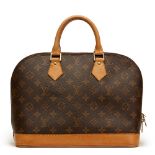 Louis Vuitton Brown Coated Monogram Canvas Alma PM