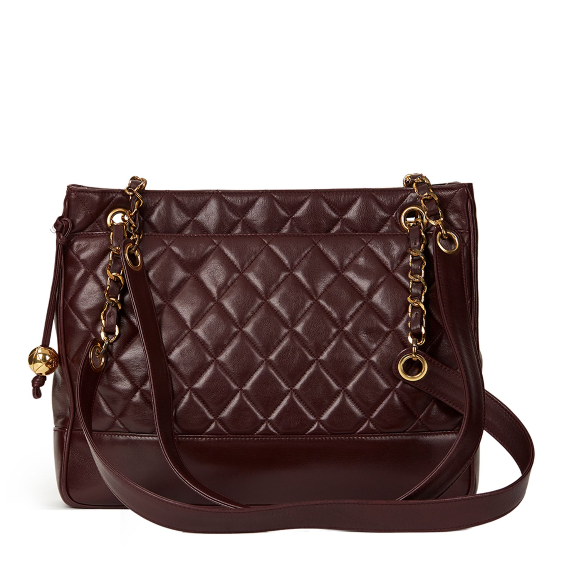 Chanel Plum Quilted Lambskin Vintage Timeless Shoulder Bag - Image 6 of 19