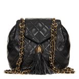 Chanel Black Quilted Lambskin Vintage Timeless Shoulder Bag