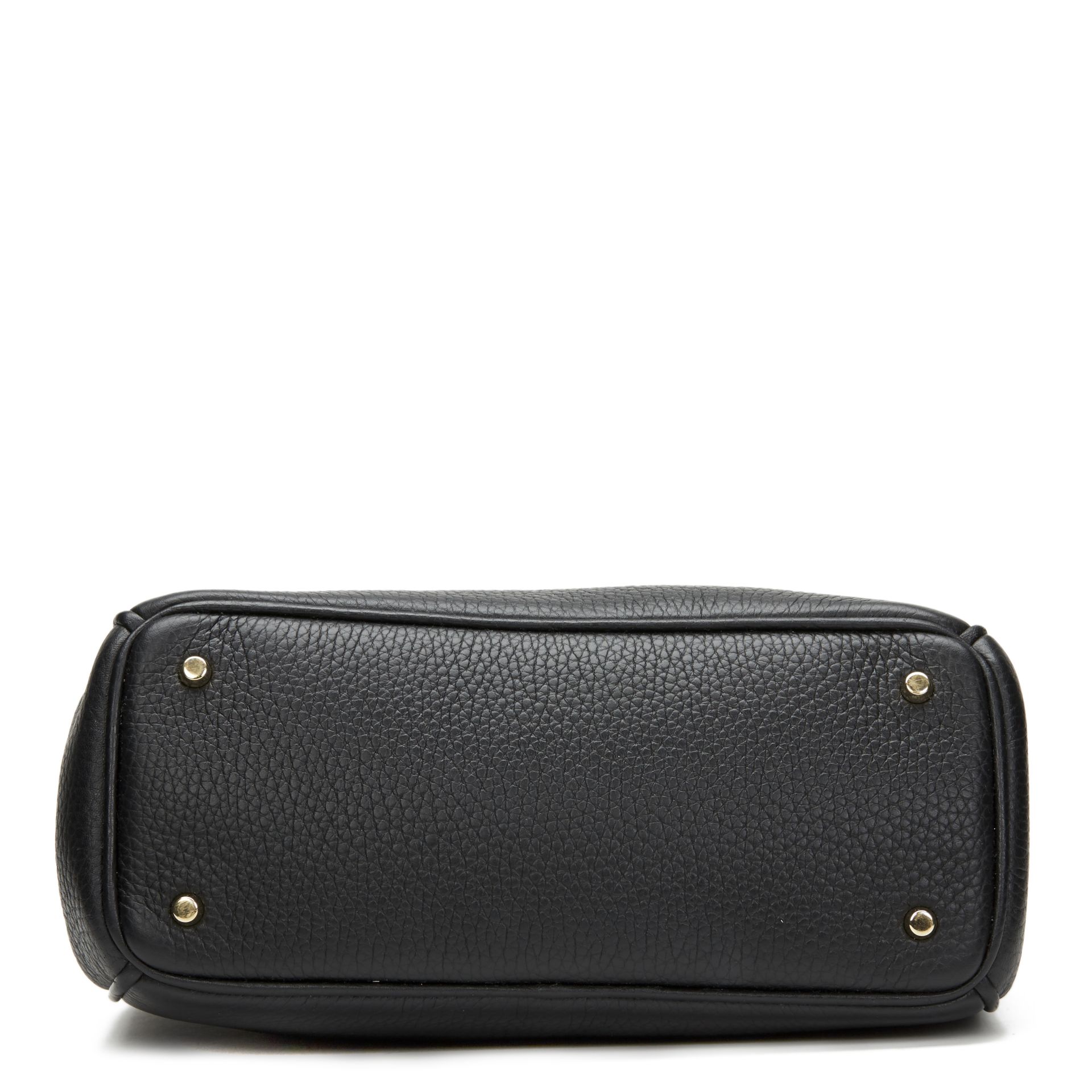 Christian Dior Black Grained Calfskin Leather Small Diorissimo - Image 4 of 9